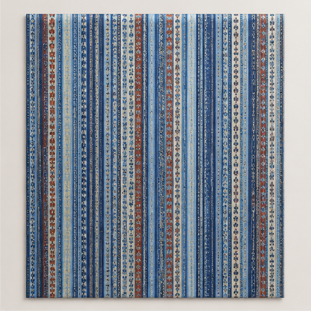 D.003 — Blue Striped Moiré