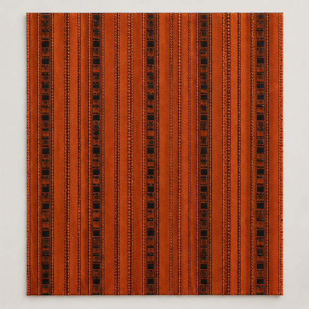 D.001 —Burnt Orange  Ottoman Stripe