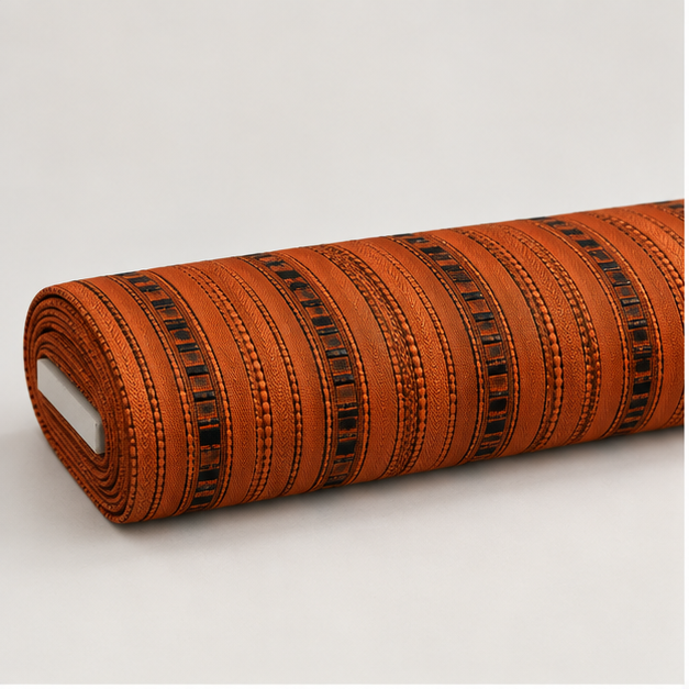 D.001 —Burnt Orange  Ottoman Stripe